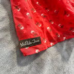 Matilda Jane NWT Red Floral Peplum Blouse Women’s Top Long Sleeve Lace Trim Empire Waist Size M