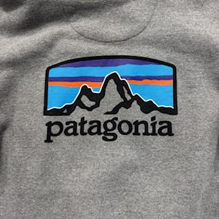 PATAGONIA Gray Hoodie Women's Large Men's Medium| Cozy Unisex Pullover Sweatshirt Back Logo Sustainable