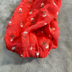 Matilda Jane NWT Red Floral Peplum Blouse Women’s Top Long Sleeve Lace Trim Empire Waist Size M