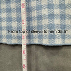Saks Fifth Avenue Blue & White Gingham Knit Sleeveless Mini Dress - Size Large