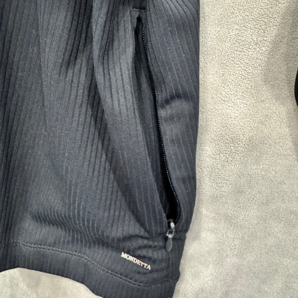 Mondetta Active Ribbed 1/2 Zip Performance Top with Thumbholes - NWT - Black - Medium