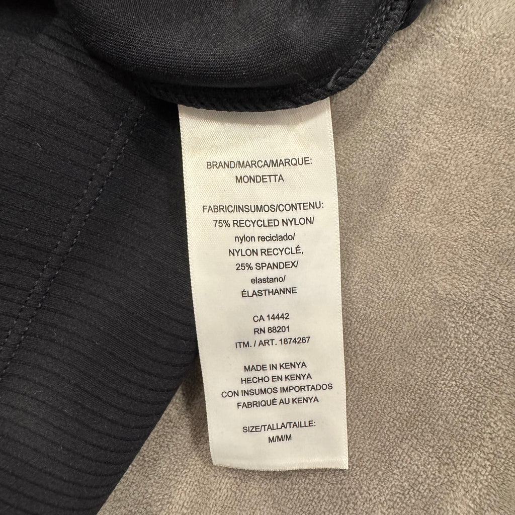 Mondetta Active Ribbed 1/2 Zip Performance Top with Thumbholes - NWT - Black - Medium
