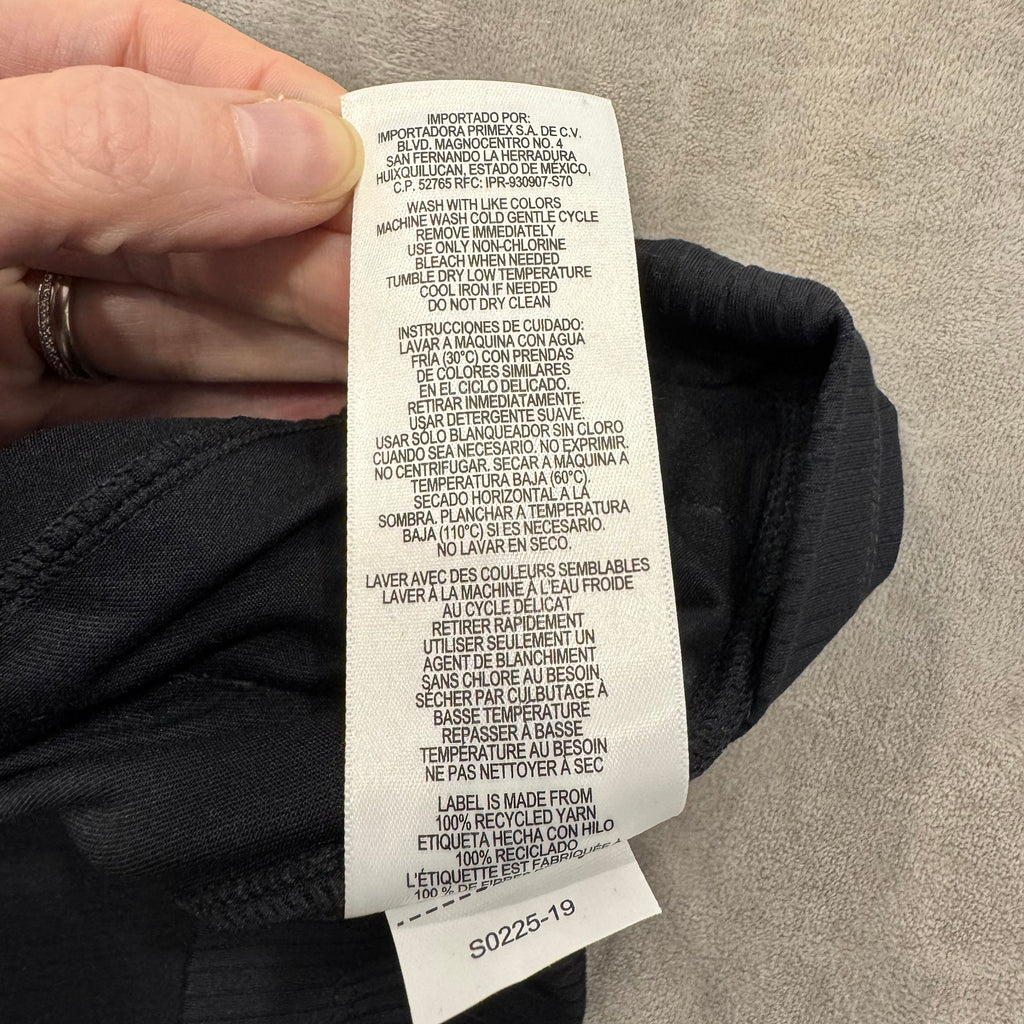 Mondetta Active Ribbed 1/2 Zip Performance Top with Thumbholes - NWT - Black - Medium