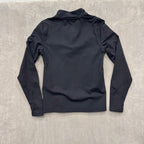 Mondetta Active Ribbed 1/2 Zip Performance Top with Thumbholes - NWT - Black - Medium