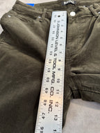 Buffalo David Bitton Nyla Straight Leg Stretch Corduroy Pants - NWT - Rosemary Green - Size Women’s 10/30 waist