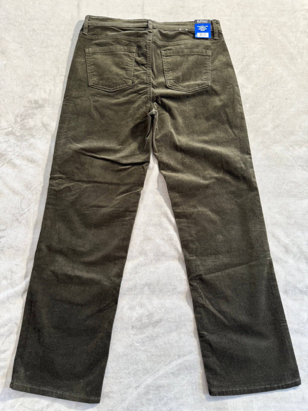 Buffalo David Bitton Nyla Straight Leg Stretch Corduroy Pants - NWT - Rosemary Green - Size Women’s 10/30 waist