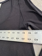 Free People Black Ribbed Long Sleeve Scoop Neck Tunic Top - Size Medium