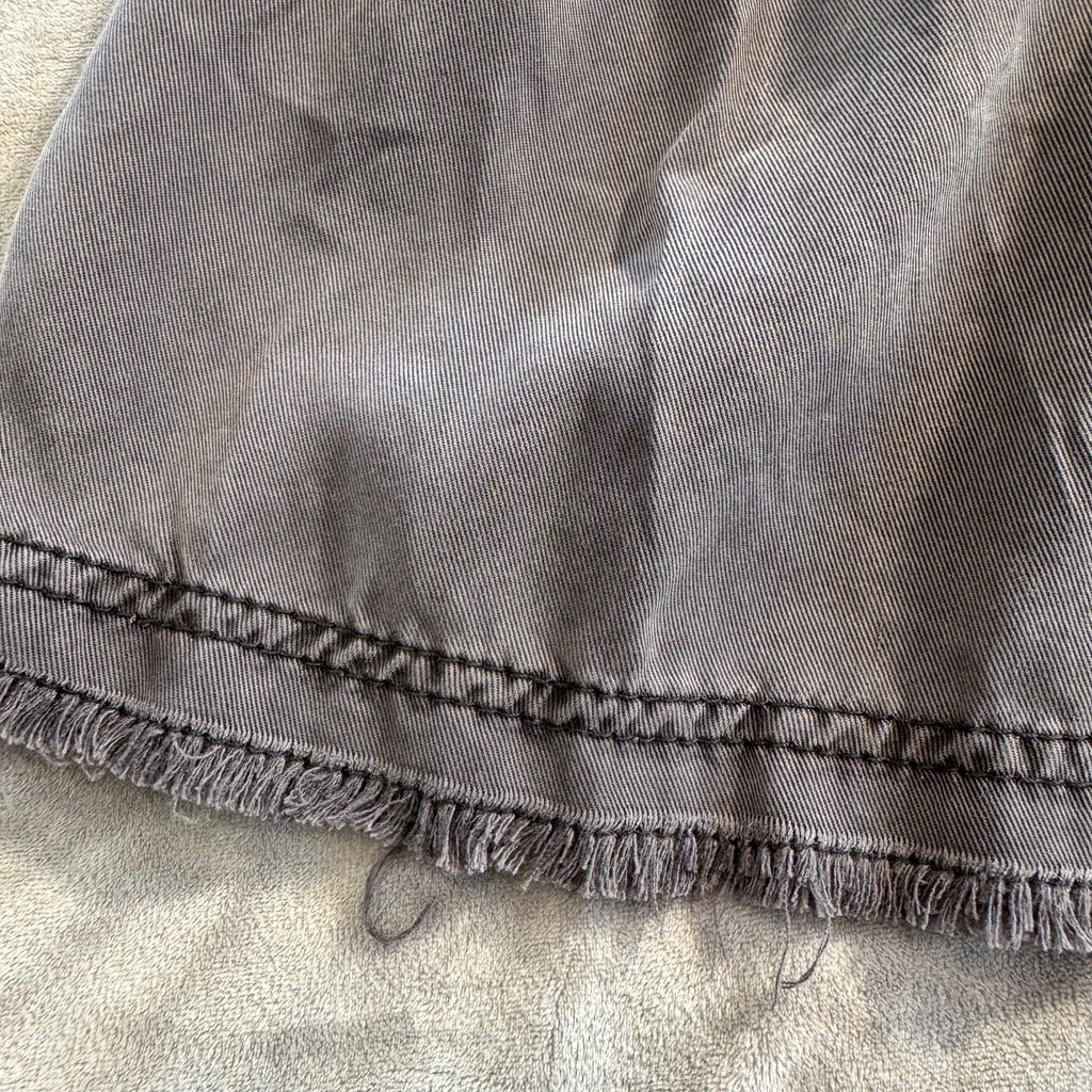 Anthropologie Tiered Sleeveless Mini Dress in Charcoal Gray