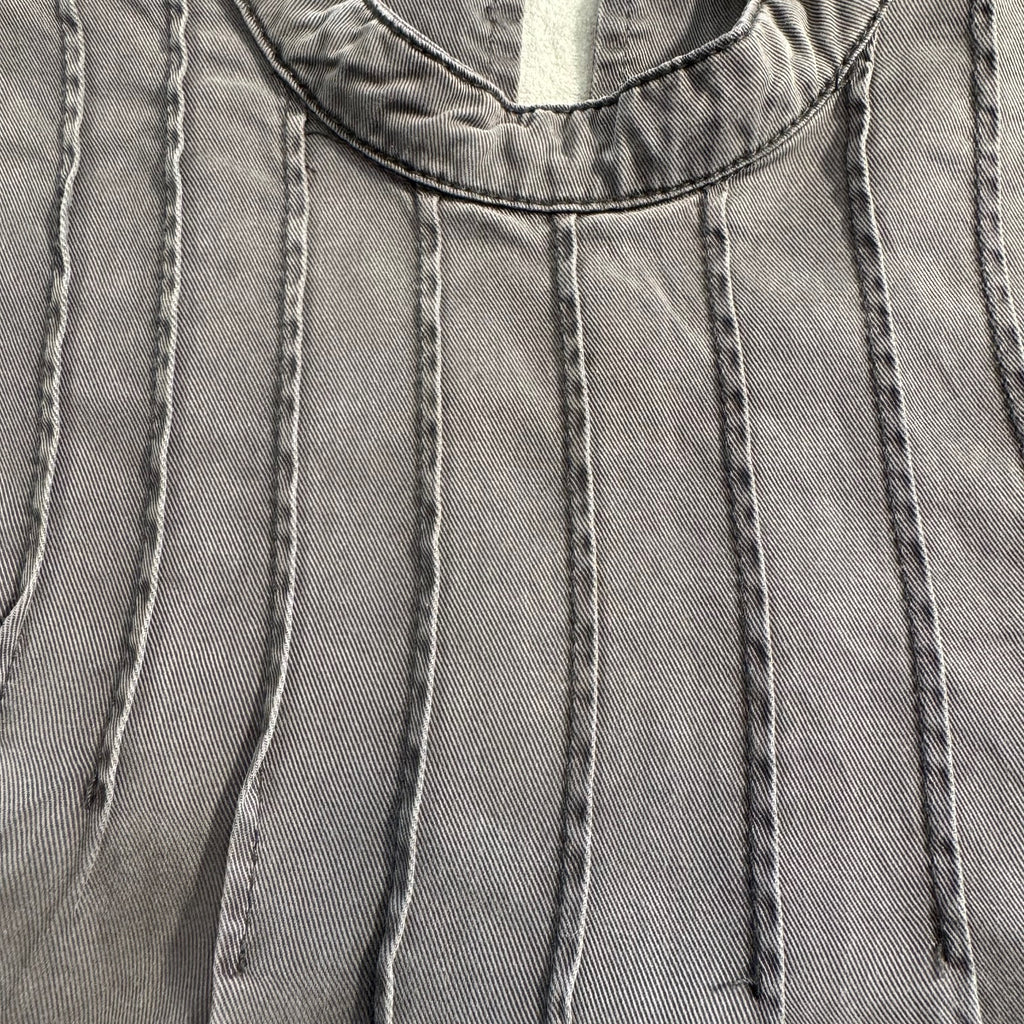 Anthropologie Tiered Sleeveless Mini Dress in Charcoal Gray