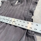 Anthropologie Tiered Sleeveless Mini Dress in Charcoal Gray