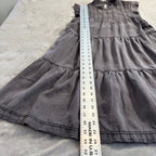 Anthropologie Tiered Sleeveless Mini Dress in Charcoal Gray