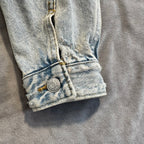 Wild Fable Distressed Light Wash Cropped Denim Jacket - Size Large - 100% Cotton