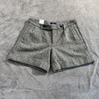 NWT Gap Women's Size 4 Wool Blend Tweed Cuffed Shorts Gray Black Herringbone
