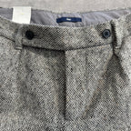 NWT Gap Women's Size 4 Wool Blend Tweed Cuffed Shorts Gray Black Herringbone