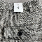 NWT Gap Women's Size 4 Wool Blend Tweed Cuffed Shorts Gray Black Herringbone