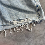 GAP Denim Overall Shorts Women’s Size Small – Light Wash Distressed Cutoff Romper