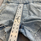 GAP Denim Overall Shorts Women’s Size Small – Light Wash Distressed Cutoff Romper
