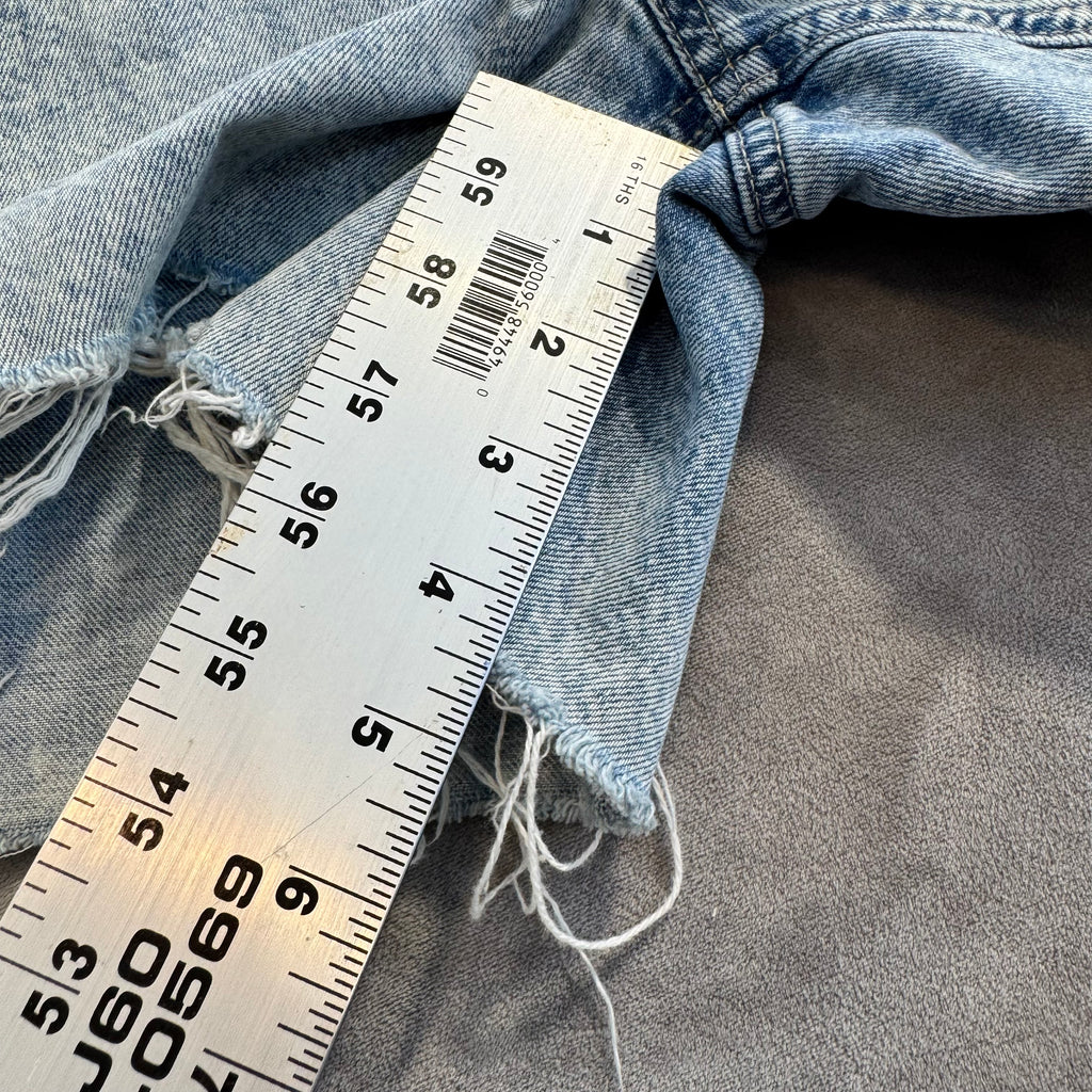 GAP Denim Overall Shorts Women’s Size Small – Light Wash Distressed Cutoff Romper