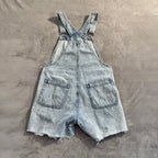 GAP Denim Overall Shorts Women’s Size Small – Light Wash Distressed Cutoff Romper