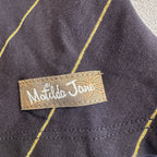 NWT Matilda Jane Women's Size XS Black & Gold Metallic Striped Long Sleeve Peplum Top