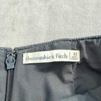 Abercrombie & Fitch Black Faux Leather Mini Skirt – A-Line, Back Zip, Lined – Women's Size XS