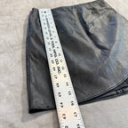 Abercrombie & Fitch Black Faux Leather Mini Skirt – A-Line, Back Zip, Lined – Women's Size XS