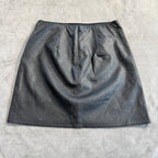 Abercrombie & Fitch Black Faux Leather Mini Skirt – A-Line, Back Zip, Lined – Women's Size XS