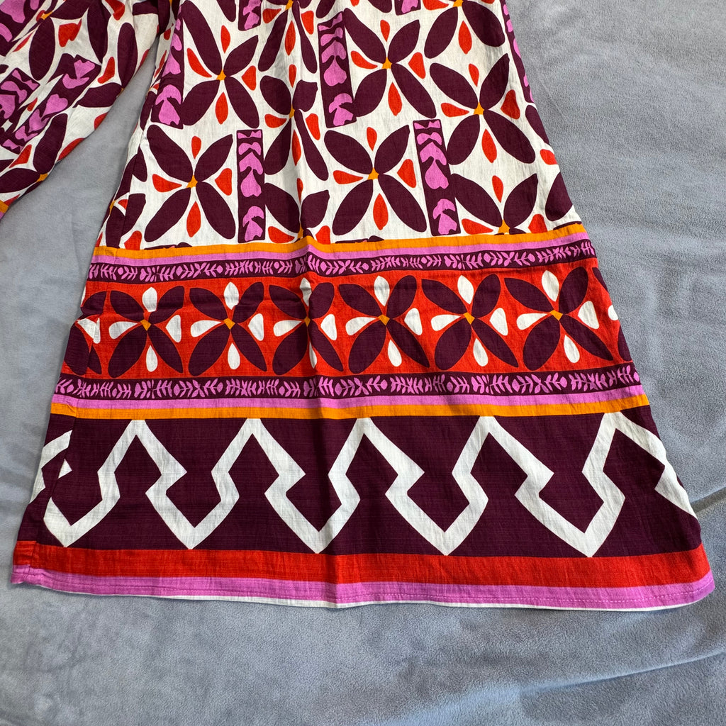 NWT Umgee Boho Wide Leg Floral Print Pants – Elastic Waist Palazzo Style – Size S