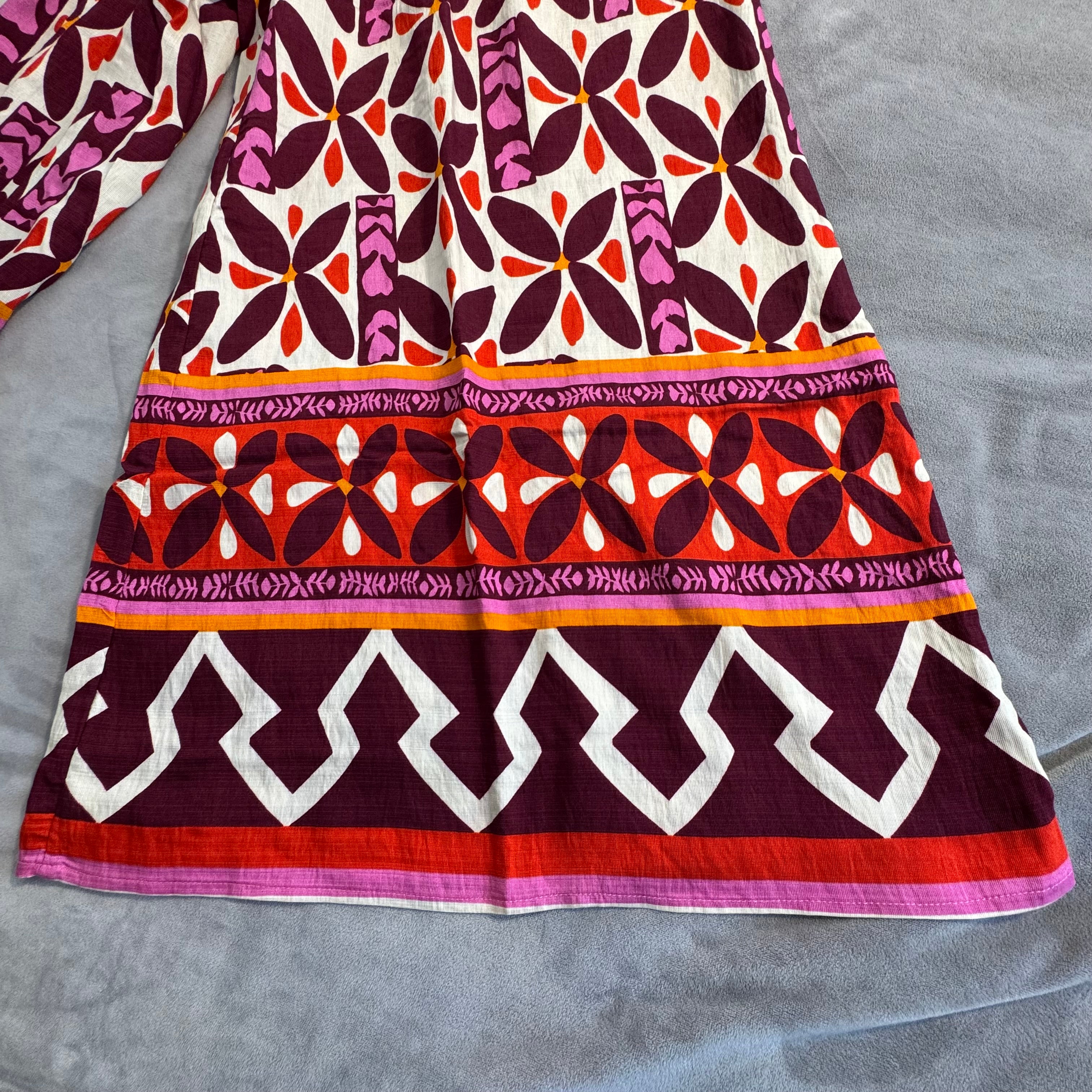 NWT Umgee Boho Wide Leg Floral Print Pants – Elastic Waist Palazzo Style – Size S