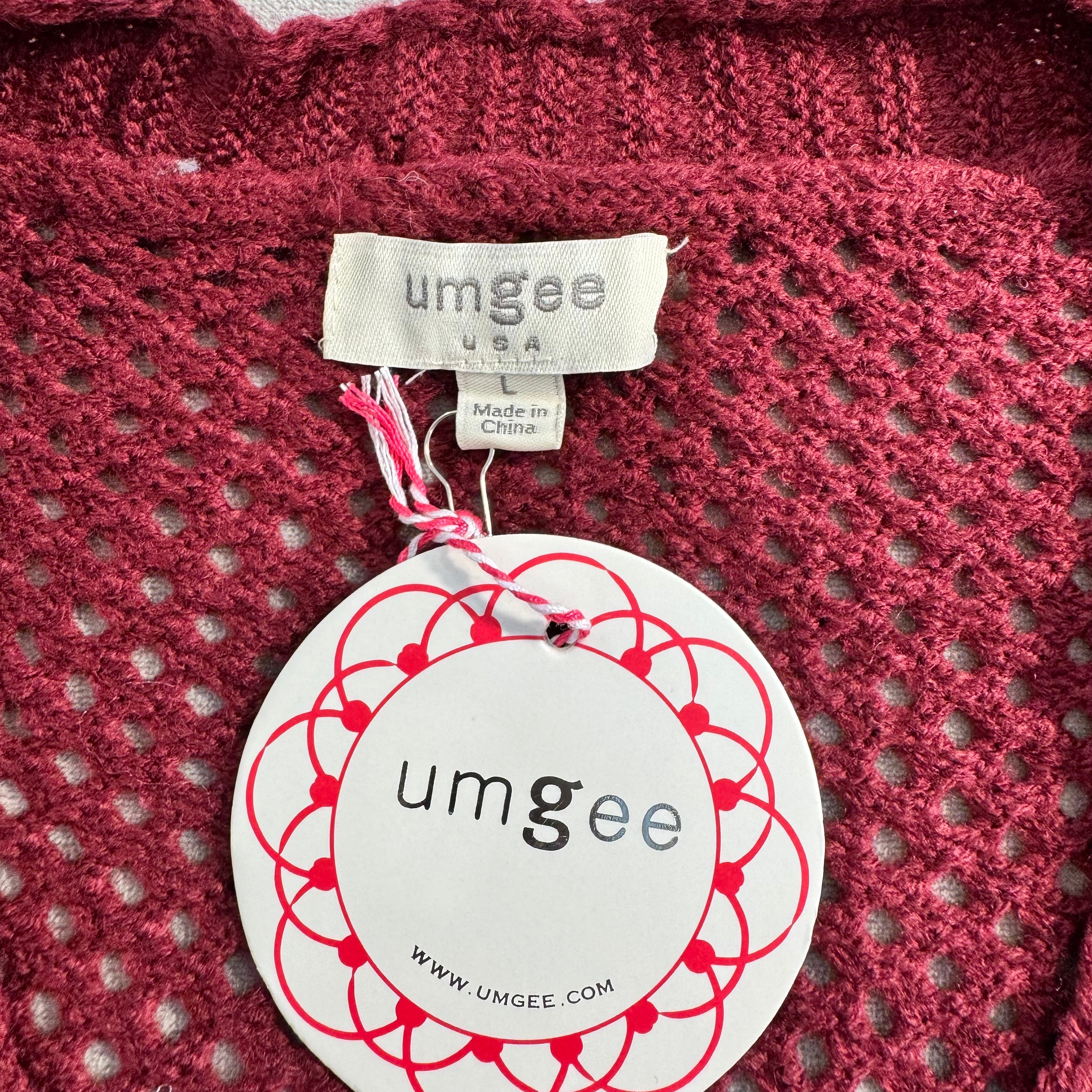 NWT Umgee Boho Colorblock Knit Cardigan – Oversized Open Front Sweater – Women's Size Large