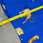 NWT Umgee Blue Cheetah Print Long Shirt Dress – Button Down Satin Tunic (1XL)