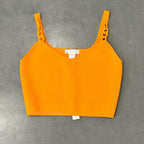 House of Harlow 1960 NWT Knit Crop Top Size Women’s S | Flame Orange Braided Strap, Boho Festival