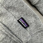 PATAGONIA Gray Hoodie Women's Large Men's Medium| Cozy Unisex Pullover Sweatshirt Back Logo Sustainable