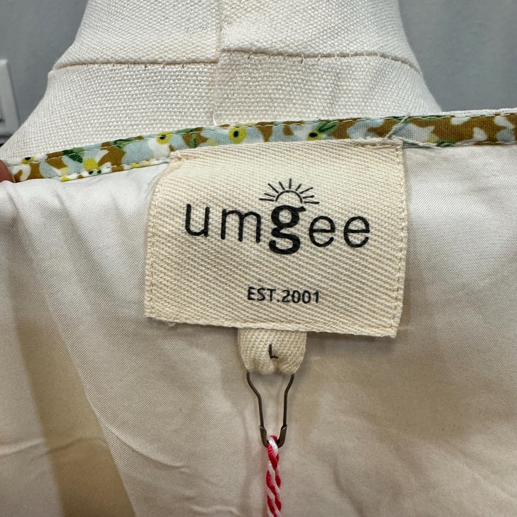 Umgee Heart Pattern Babydoll Dress Size Large NWT | Valentine’s Day Puff Sleeve Square Neck Cream Romantic Dress