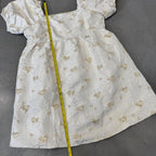Umgee Heart Pattern Babydoll Dress Size Large NWT | Valentine’s Day Puff Sleeve Square Neck Cream Romantic Dress